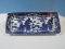 Regal Blue Willow Pattern China Large Sandwich Tray w/Tab Handles. Made in England.