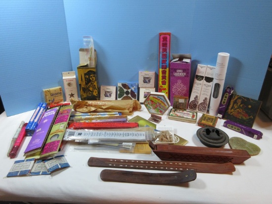 Incense Sticks Premium Collection, Incense Cones, Shesham Wood Incense Burner Holders, Cast