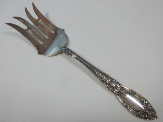 Towle Sterling Silver King Richard Pattern #1932 8 1/8" Medium Solid Cold Meat Serving Fork?