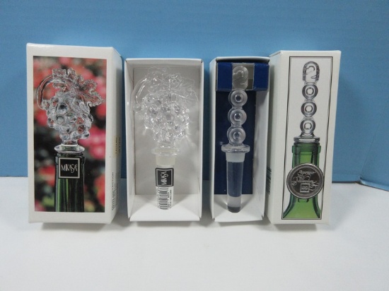 2 Mikasa Australian Lead Crystal Fruit Collection Grape Cluster Bottle Stopper & Millennium?