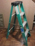 Werner Green Fiberglass 8 ft. A Frame Folding Ladder