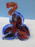 Incredible Collectors Murano Italian Handmade Art Glass Flower in Original Box.   5 3/4