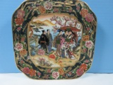 Awesome Royal Satsuma Semi Porcelain Hand Painted 9 1/2