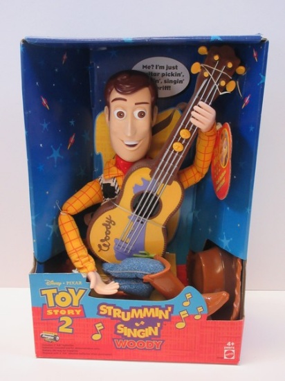 Disney Pixar Toy Story 2 Strummin Singin Woody Doll NIB