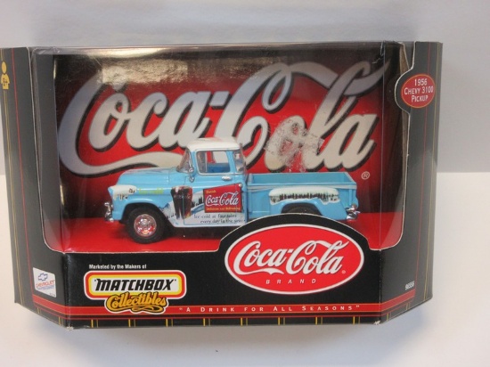 Coca-Cola Brand Matchbox Collectibles 1956 Chevy 3100 Pickup Vehicle 1:43 Scale NIB