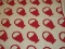 Vintage Applique Red Basket Quilt Light Weight.  Approx 76
