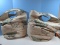 2 Laundry Tote w/Round Easy Grip Handles Foldable Baskets Butterflies, Script & Postmarks?