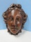 Plaster Cast Sculpture Damsel Flowing Hair w/Flowers Chaplet