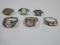 Lot Lady's Fashion Designer Jewelry Rings Sterling Bands Cubic Zirconia Green Crystal Solitaire