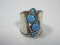 Awesome Israel 925 Sterling Opal Dreamy Waves Design Glistening Lady's Ring Size 7 1/4