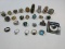 Jewelry Ring Lot Mood Ring, India Obsidian 3 Gemstone, Azure Translucent, Faux Emerald, ?.