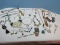 Jewelry Lot Chinese Carved Wooden Pivoting Deity Pendant, Shell Choker Necklace, Meditation