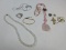 Jewelry 925 Sterling Necklaces, Possibly Gold Nugget Cross Pendant, Sterling Heart Pendant, ?