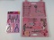 Lot Ladies Pink Home Tool Kit in Pink Case & Craft Gear Jewelry Tool Kit 8 pc Set. NEW in Package