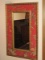 Elegant Raymond Waites Studio Chinoiserie Double Framed Wall D‚cor Mirror Crimson Floral
