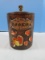 Treasure Craft California Pottery Retro Covered Cookie Jar Concave Golden Yellow/Orange?.