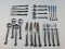24pc Unique Rustic Fiddlehead Blackened Oxidized 18/10 Stainless Flatware w/Hammered?.
