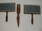 Pair Walnut Hand Cards Textile Carding Brushes & Weaving Tool