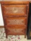 3 Drawer Wooden Accent Chiffonier w/ Woven Sisal Top Drawer Fonts/Sides