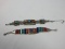 2 Tibetan Jewelry Hand Crafted Traditional Design Bracelets Turquoise Coral and Lapis Lazuli