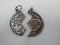 Sterling Mizpah Coin 2 Piece Charm Pendant w/ Scripture Genesis 31:49