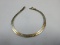 Stamped Italy 14 Kt Gold Herringbone Bracelet End/End 6 1/2