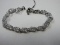 Sterling Link Rosette Bracelet. 6 1.4