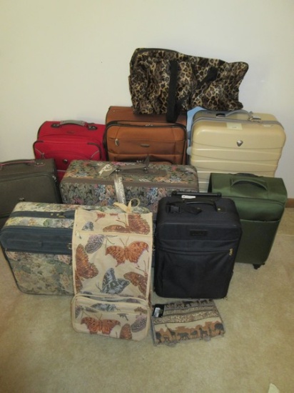 Lot Luggage Suitcases Travel Bags Jordache Tahiti Collection, California Pak, Pacific Coast etc..