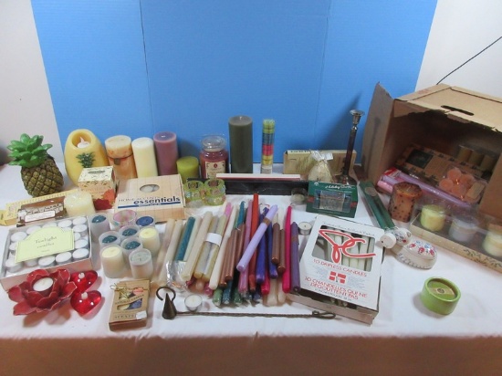 Lot Tealight Candles, Pillar, Tapered, Scented, Jar Candles, Candle Holders, Cat Candle etc..