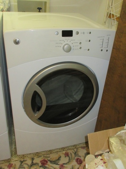 White G.E. Front Load Electric Dryer w/ Multiply Settings Sensor Dryer, and More