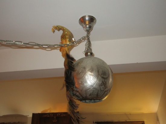 Awesome Hand Crafted Moroccan Punched Design Sphere Metal Pendant Light Fixture w/?