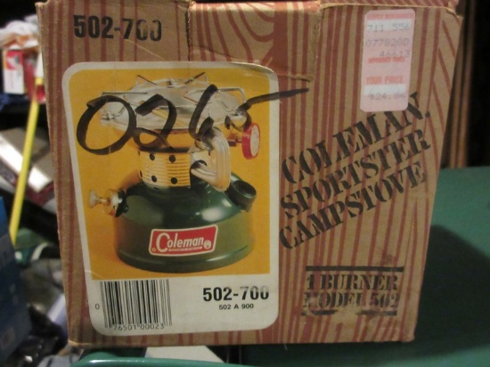 Coleman Sportster Camp Stove Single Burner Model 502-700 NIB