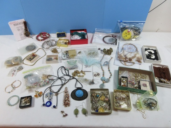Lot Ladies fashion Jewelry Norman 17 Jewel Watch, Earrings, Bracelets, Necklaces etc..