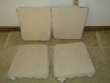 Set of 4 Elegant Sam Hedaya Co. Crochet Lace Seat Cushion Covers w/Padded Foam. NEW w/Tags