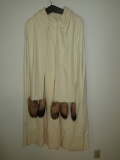 Lady's Feather Lite Coat Finest Merino 100% Pure Wool w/Fur Accent Scarf.  Size none, no label