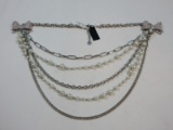 Gorgeous R.J. Graziano Designer Neiman Marcus Original Tags Multistrand Necklace w/Accent?