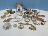 20 Plus Lady's Designer Wrist Watches Marcel Drucker Collection, Embassy by Gruen Hinged Cuff