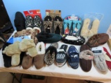 16 Pair New Women's Slippers Dearfoam, Laura Ashley, Easy Spirit, Gold Toe etc?Size L/ 8-9