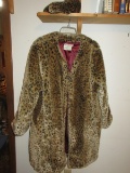 Exclusive Adelaar Leopard Print Ladies jacket w/Cap Size 10
