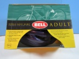 Bike Bell Adult Bicycle Safety Helmet New Aero Design & Visor Silver Size Small/Medium