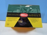 Bike Bell Adult Bicycle Safety Helmet New Aero Design & Visor Silver Size Small/Medium