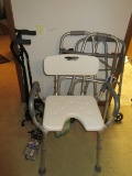 Geriatrics Lot Shower Chair, Folding Walkers, Folding Canes, Grabber, Quad Base Canes, Auto?