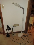 Lot Task Lighting Floor Gooseneck Lamp, Lights of American Sun Light Lamp, Black Desk Lamp