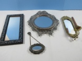 Lot Gorgeous Rococo Style Ornately Embellished Wall D‚cor Mirror Floral Peacock Design?