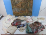 Lot Doilies, Needlework, Hand Made Lace Runners, Dresser/Vanity Scarves