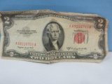 Red Seal Series 1953B Two Dollars Bill Bank Note Legal Tender