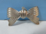 Sterling Ribbon Bow Pendant