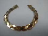 Stamped 750=18 Karat Golf Pave Modernist Design Bracelet End/End 6 1/2