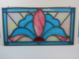 Beautiful Stain Glass Flower Window Sun Catcher Panel    27