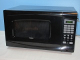 Rival Black Counter Top Microwave w/Preset Functions. 9 1/2